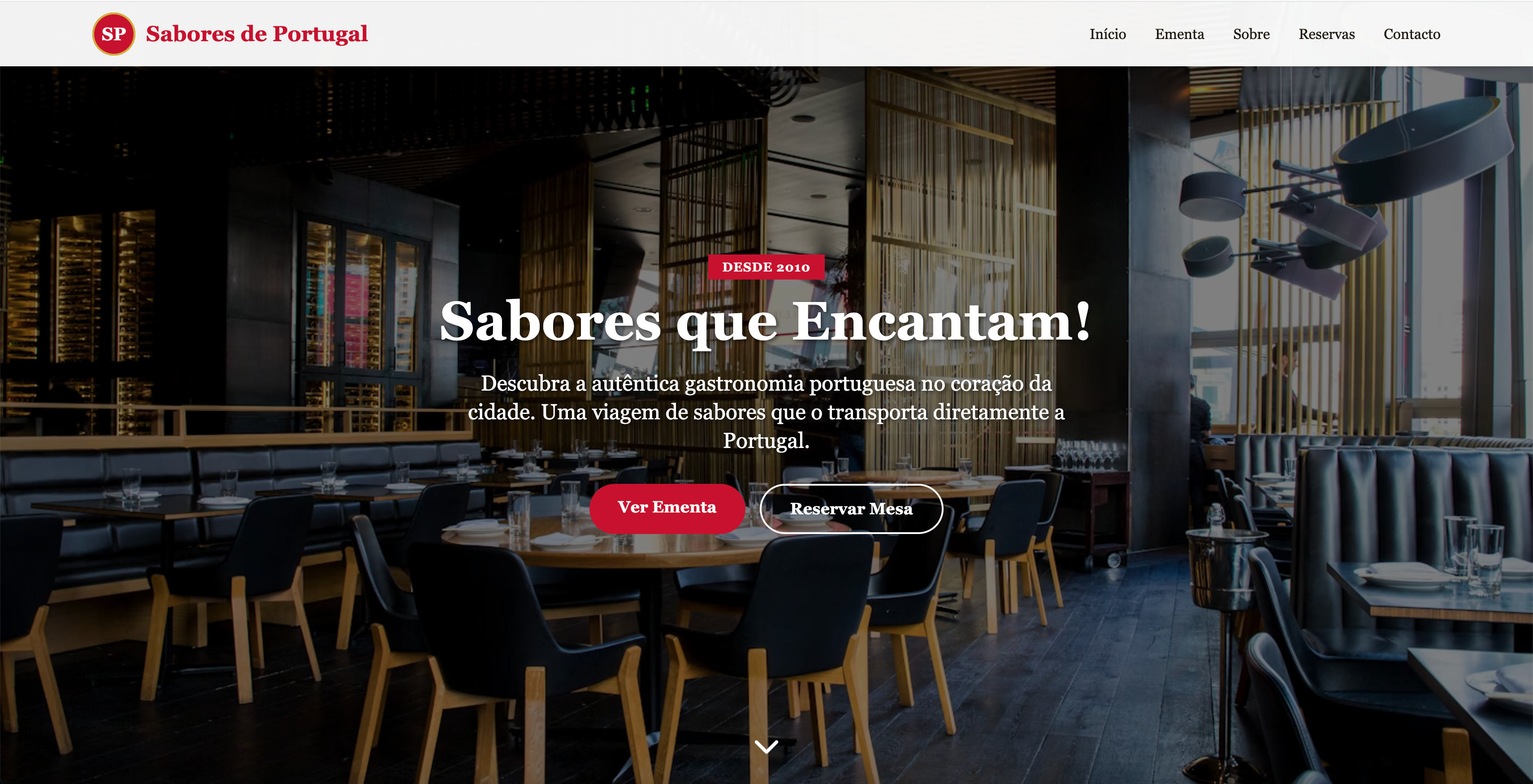 Website para restaurante com cardápio digital e funcionalidade de reservas online